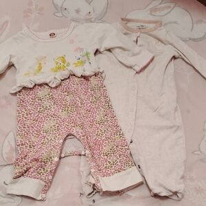 Pink Floral Baby Two-Piece Set